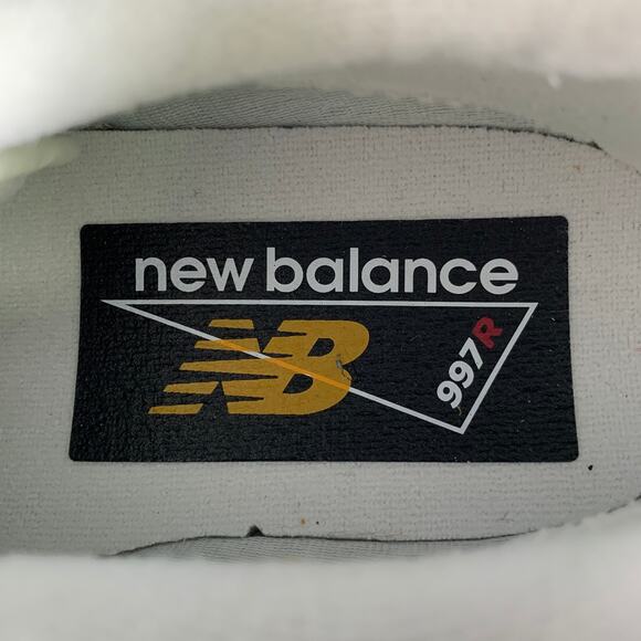 NEW BALANCE 997R Size 12 Cream Taupe Color Block Suede Chunky Sole Sneakers - Picture 7 of 8